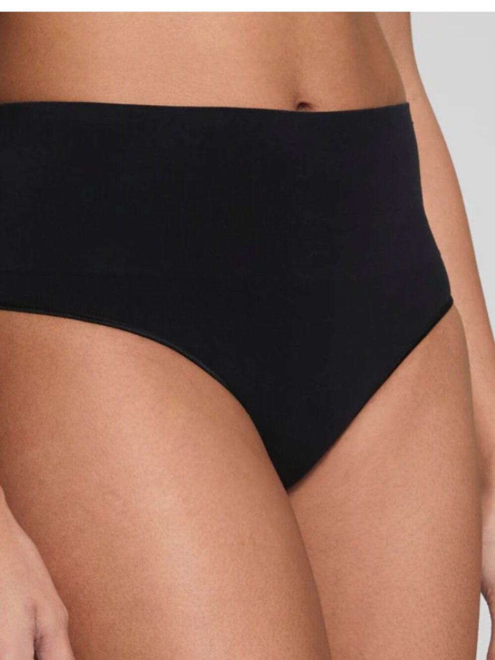 NEW SPANXshape ExtraOrdinary Supima Cotton Thong M Very Black spanx underwear